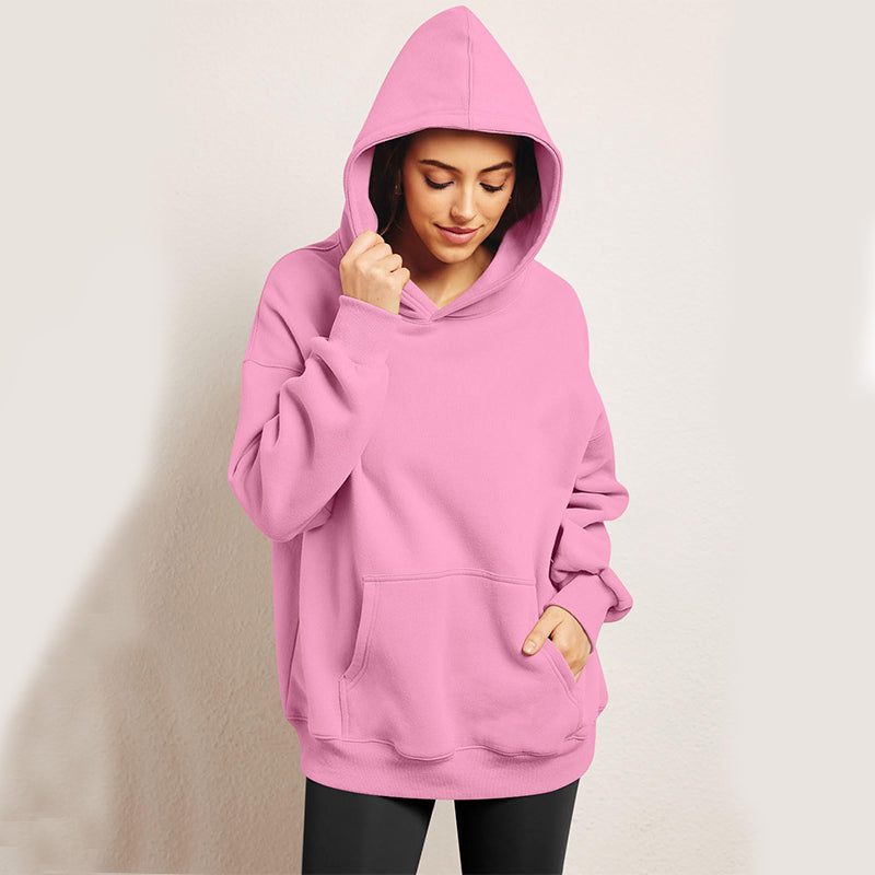 Women's Oversize Hoodies Fleece Loose Sweatshirts With Pocket Pullover Hoodies Sweater - - Women's Hoodies & Sweatshirts - Carvan Mart