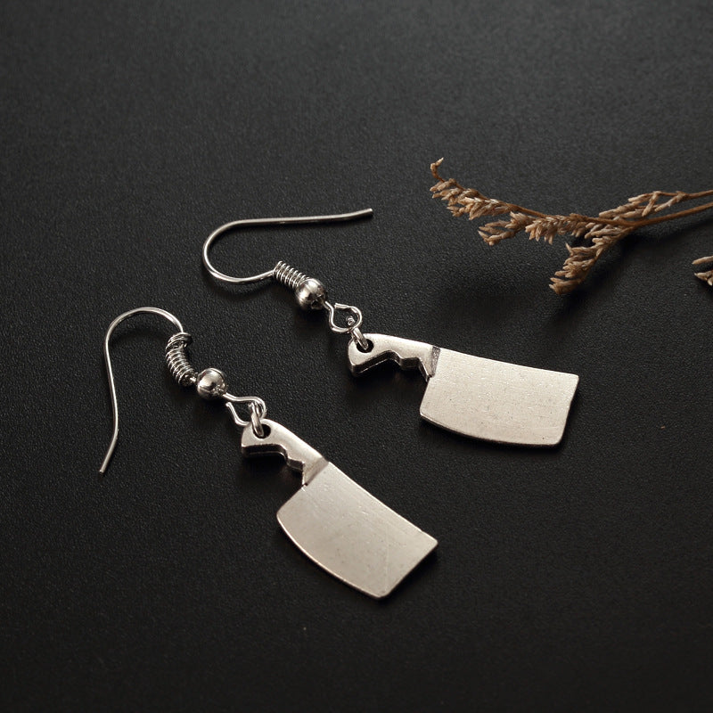 Fashionable Simple Kitchen Knife Shape Earrings - - Earrings - Carvan Mart