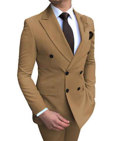 Men's Two-piece Groomsmen Costume Wedding Suit - Carvan Mart