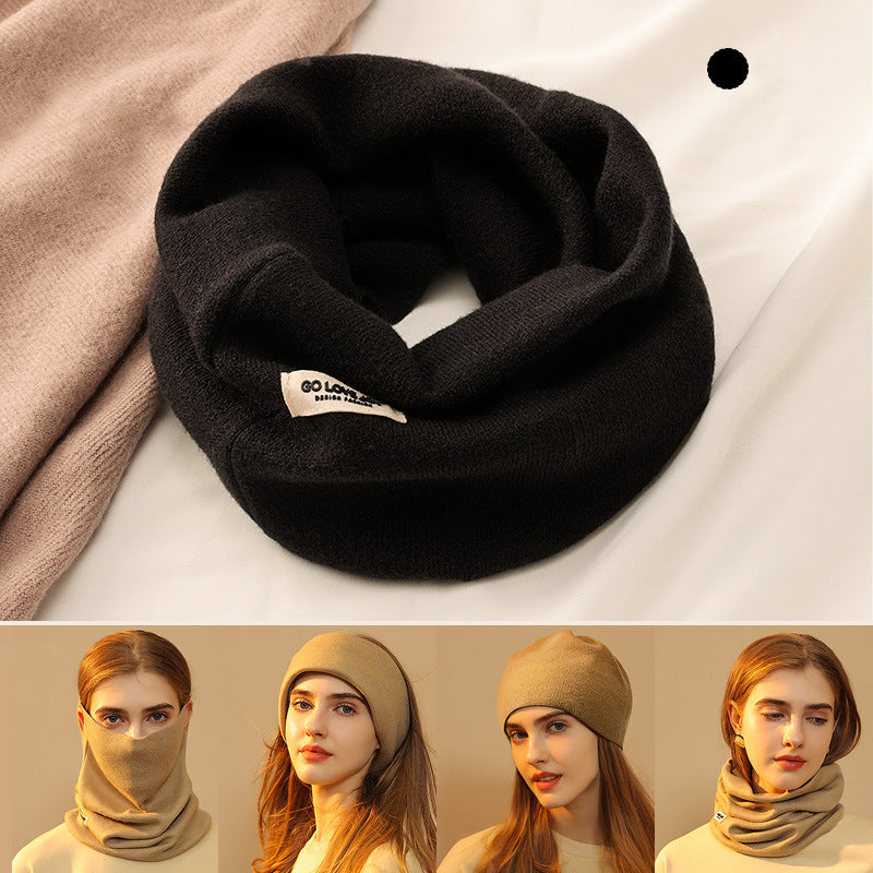 Versatile 4-in-1 Winter Face Mask Cashmere Scarf Headscarf Fashion Hat - Carvan Mart