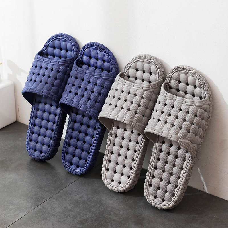 Unisex Hollow Out Bathroom Slippers - Non-Slip, Breathable Home Flip-Flops - - Women's Slippers - Carvan Mart