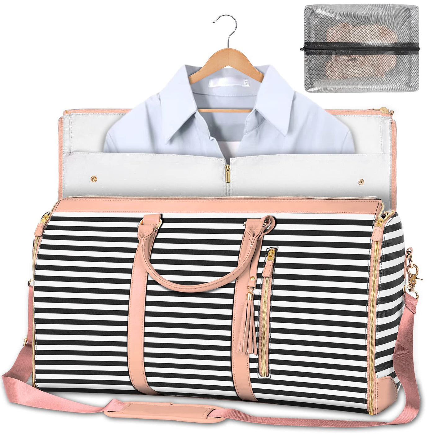 Easy Travel Duffle Bag Women's Handbag Folding Suit Bag Waterproof Clothes Totes - Carvan Mart