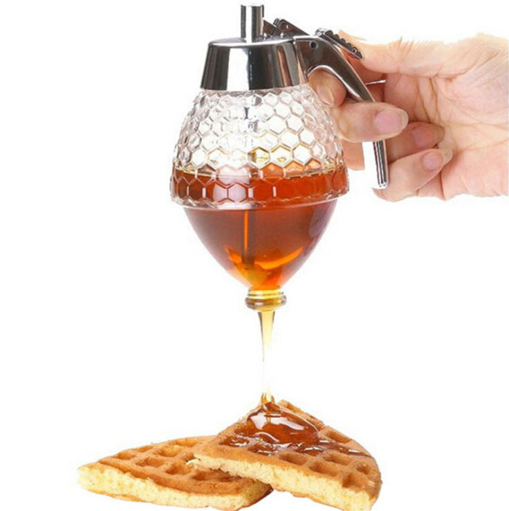 Mess-Free Honey Syrup Dispenser Jug, Acrylic Glass Syrup Honey Juice Container - - Essential Multifunctional Appliances - Carvan Mart