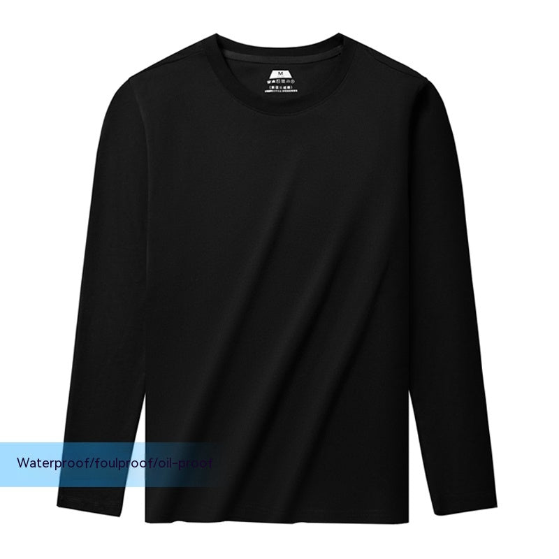 Men's T-shirt Waterproof Long Staple Cotton - Black - Men's Shirts - Carvan Mart