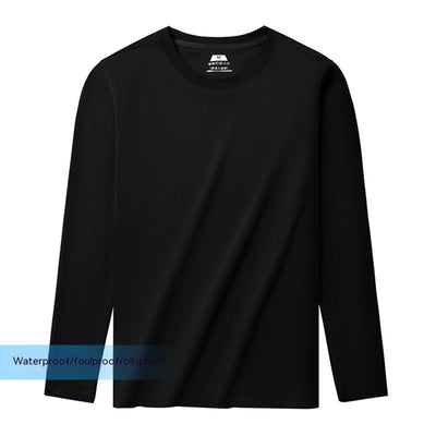 Men's T-shirt Waterproof Long Staple Cotton - Black - Men's Shirts - Carvan Mart