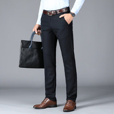 Classic Men's Dress Pants - Tailored Formal Trousers for Work - Carvan Mart