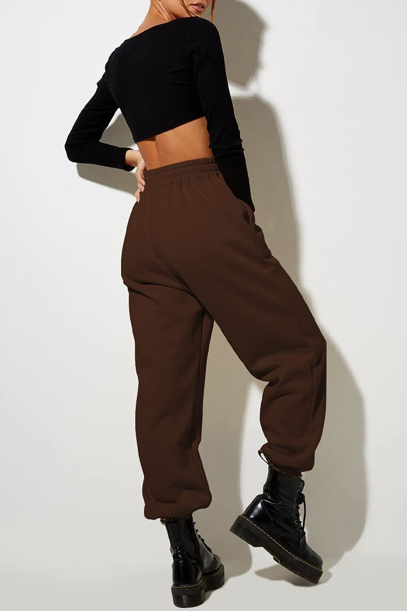 Women's Jogger Sweatpants - High-Waisted Drawstring Lounge Pants with Pockets - - Pants & Capris - Carvan Mart