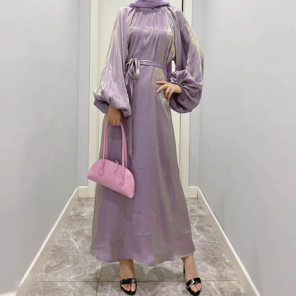 Southeast Asia Women's Dress Lantern Sleeve Middle East Muslim Robe - Carvan Mart Ltd