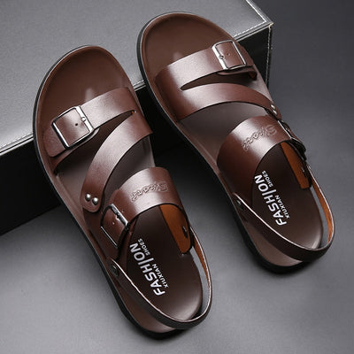 Men's leather Cowhide Sandal - Carvan Mart