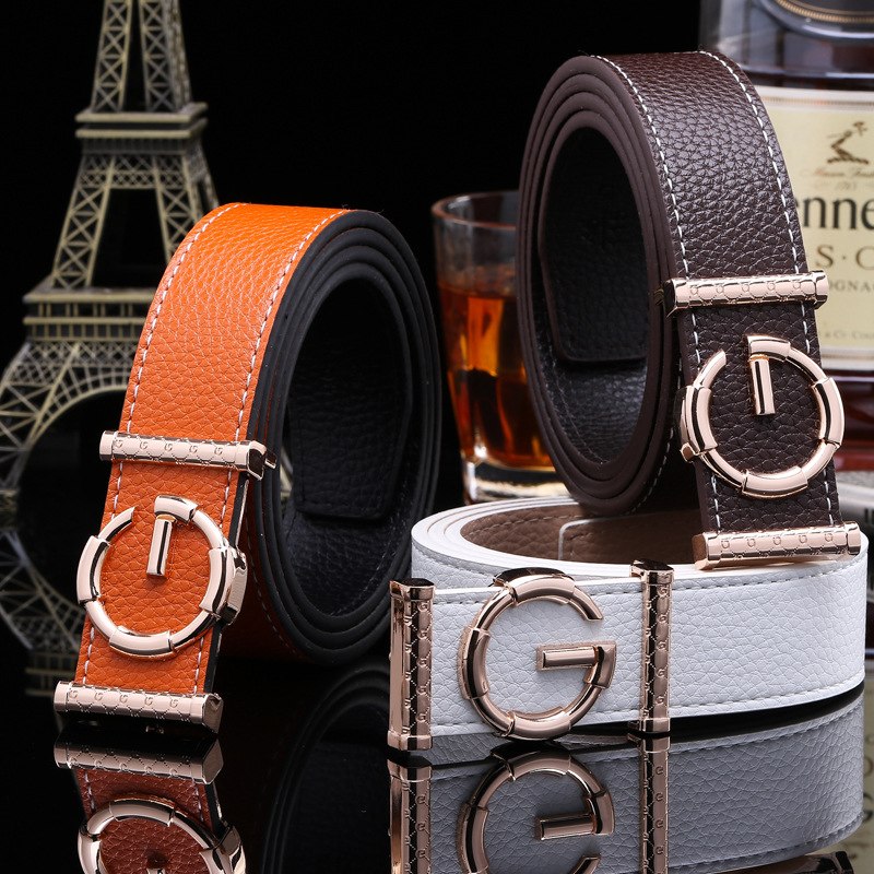 Ladies luxury belts cummerbunds for women G buckle Belt Genuine Leather belt Fashion genuine leather men belts buckle - Carvan Mart