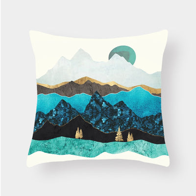 Landscape cushion pillow lumbar cushion cover - Carvan Mart