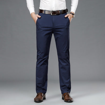 Men's Slim Fit Dress Pants - Business Casual Trousers for Office Wear - Sapphire blue - Men's Pants - Carvan Mart