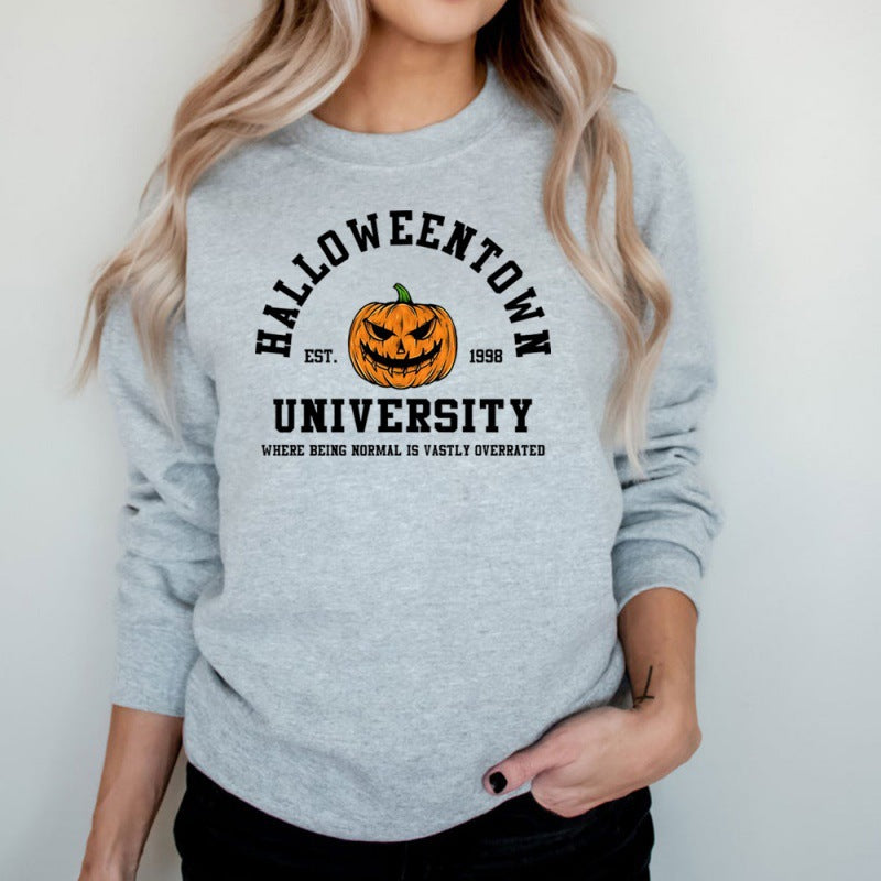 Retro Halloween Sweatshirt Women's Fashion - Carvan Mart