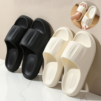 Peep-Toe Slippers Summer Indoor Anti-Slip Home Slippers Couples Shoes - - Women's Slippers - Carvan Mart