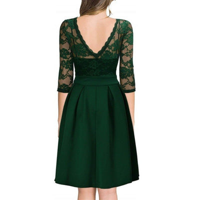 Ladies Lightly Cooked Cocktail Lace Dress - - Cocktail Dresses - Carvan Mart