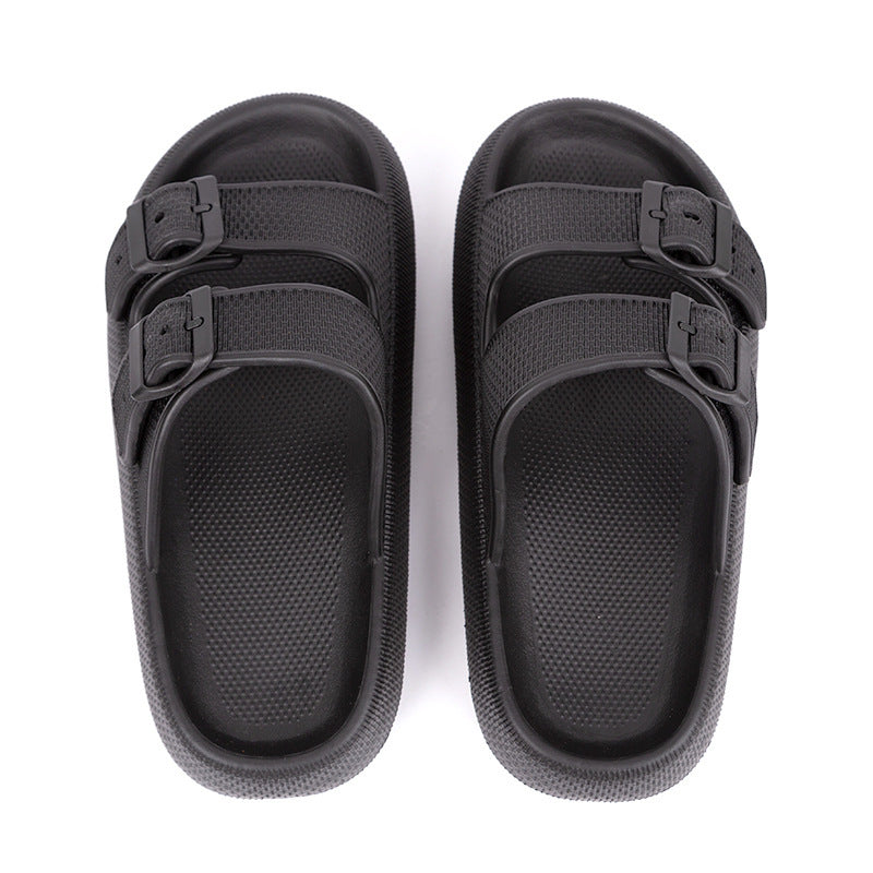 Platform Slippers Women's Summer Buckle Outdoor Wear Soft Bottom Sandals - Carvan Mart