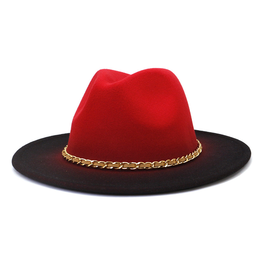 Woolen Flat Brim Broad-brimmed Hat Autumn And Winter British Style Men And Women - Carvan Mart