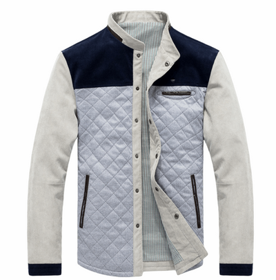 Autumn Men's Jacket Corduroy Casual Jacket Men's Jacket Men's Wear - White - Men's Jackets & Coats - Carvan Mart