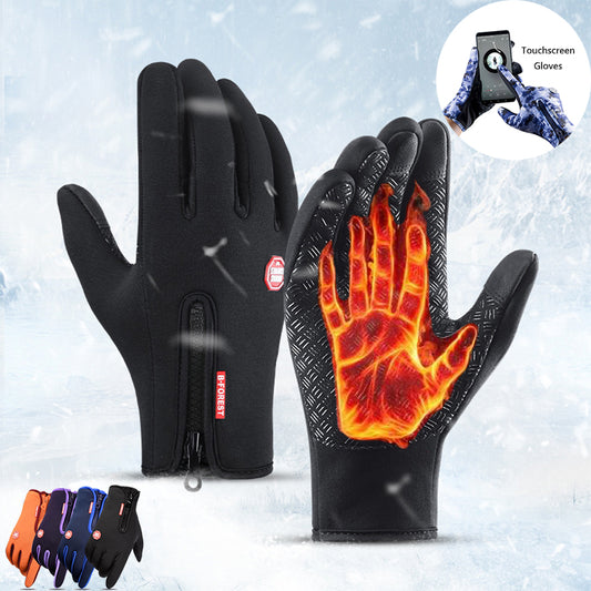 Winter Gloves Touch Screen Riding Motorcycle Sliding Waterproof Sports Gloves With Fleece - Carvan Mart Ltd