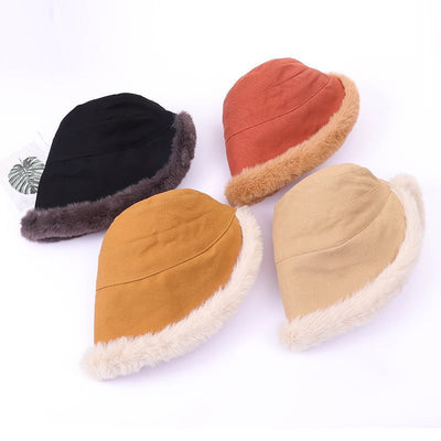 Thick Plush Cold Protection Ear Protection And Warm Basin Hat - - Women's Hats & Caps - Carvan Mart