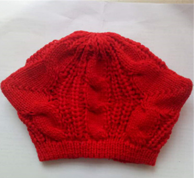 Hand Made 3D Cute Knitted Cat Ear Beanie For Winter - Red - Women's Hats & Caps - Carvan Mart