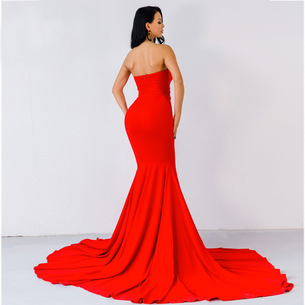 Long Evening Dress Off-the-shoulder Elegant Dress Party - - Evening Dresses - Carvan Mart