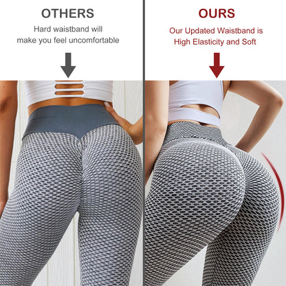 TIK Tok Leggings Women Butt Lifting Workout Tights Plus Size Sports High Waist Yoga Pants - Carvan Mart Ltd