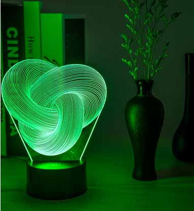 Twist Abstract LED 3D Night Light Touch Colorful Acrylic 3D Table Lamp Decoration Lighting Baby Sleeping Mood Lamp Best Gift - - Led Lighting - Carvan Mart