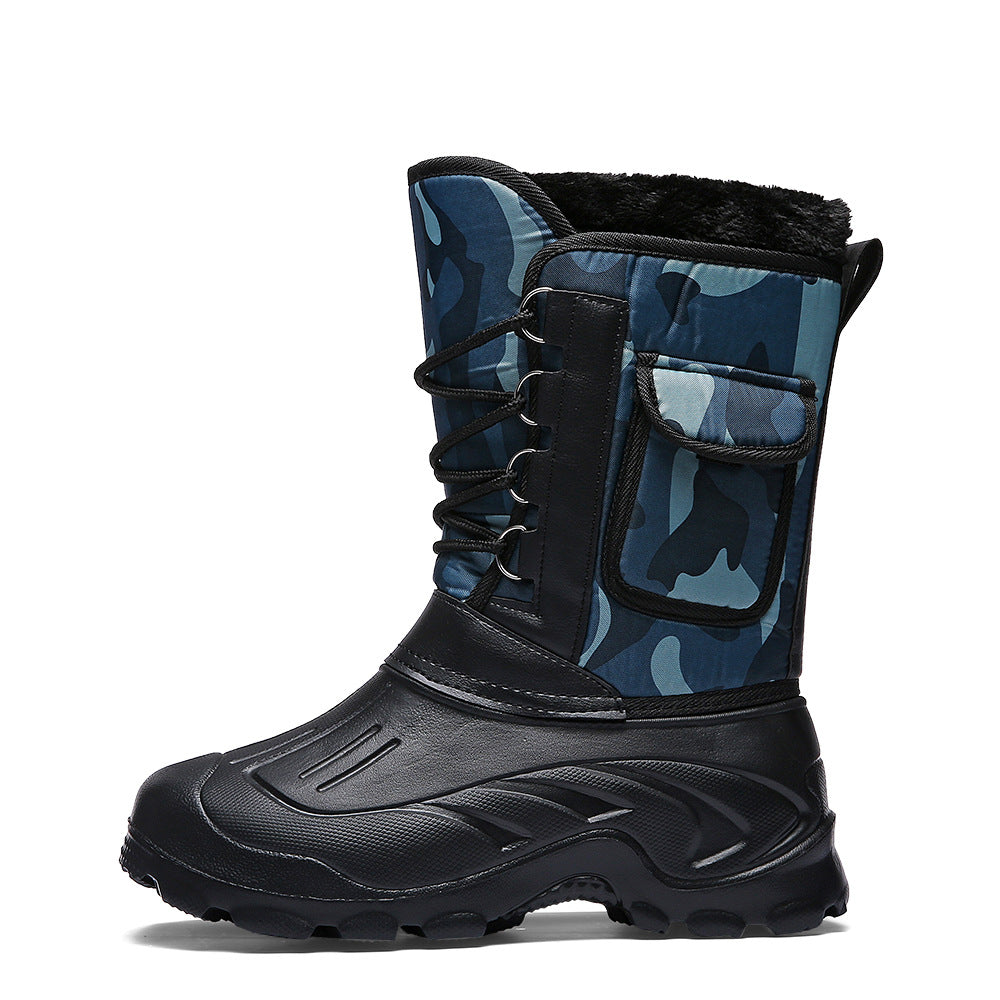 Men's Classic Warm Camouflage Shoes - Blue - Men's Boots - Carvan Mart