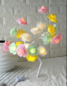 Led Tree Lamp Rose Small Tree Lamp Modeling Table Lamp - White color - Led Lighting - Carvan Mart