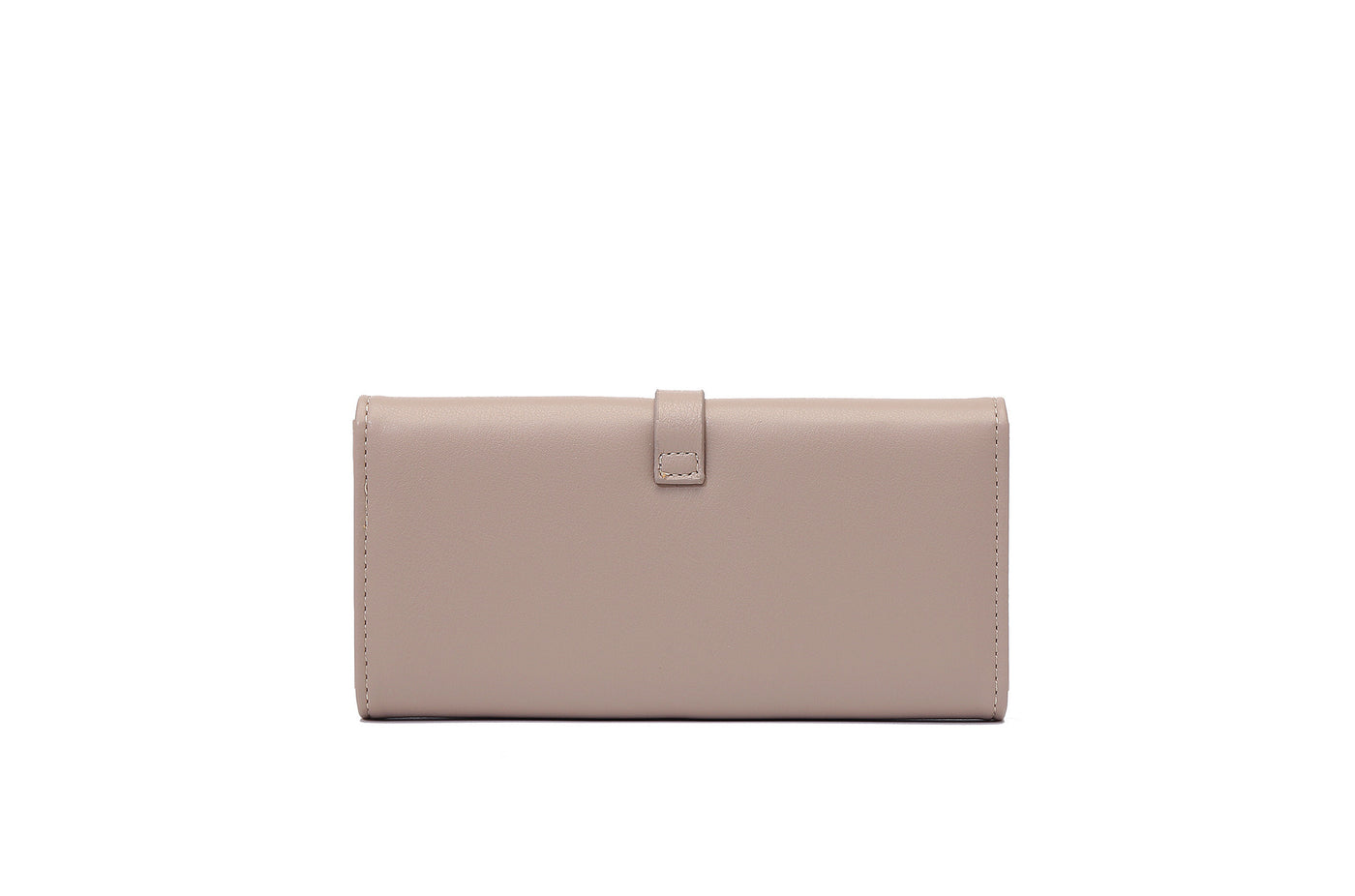 Long Metal Buckle Simple Tri-fold Clutch - Carvan Mart