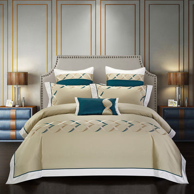 Four-piece cotton embroidery embroidery home textile - Wave - Bedding Sets - Carvan Mart