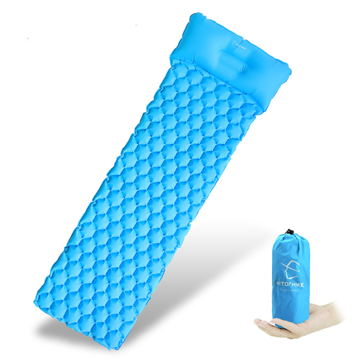 Outdoor Camping Inflatable Honeycomb Mattress Tent Sleeping Mat - Blue - Bedding Sets - Carvan Mart