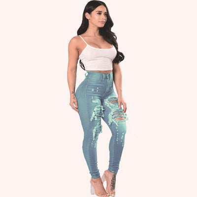 Ripped Jeans For Women Skinny Pants - Carvan Mart