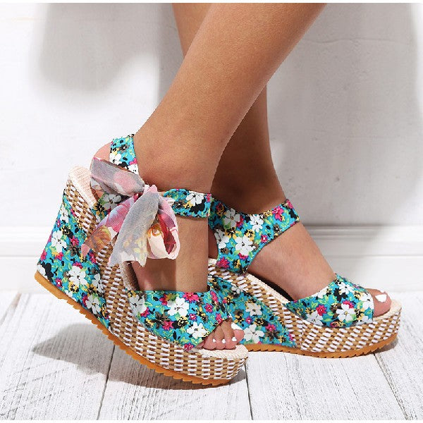 Bohemian high heel sandals - Carvan Mart