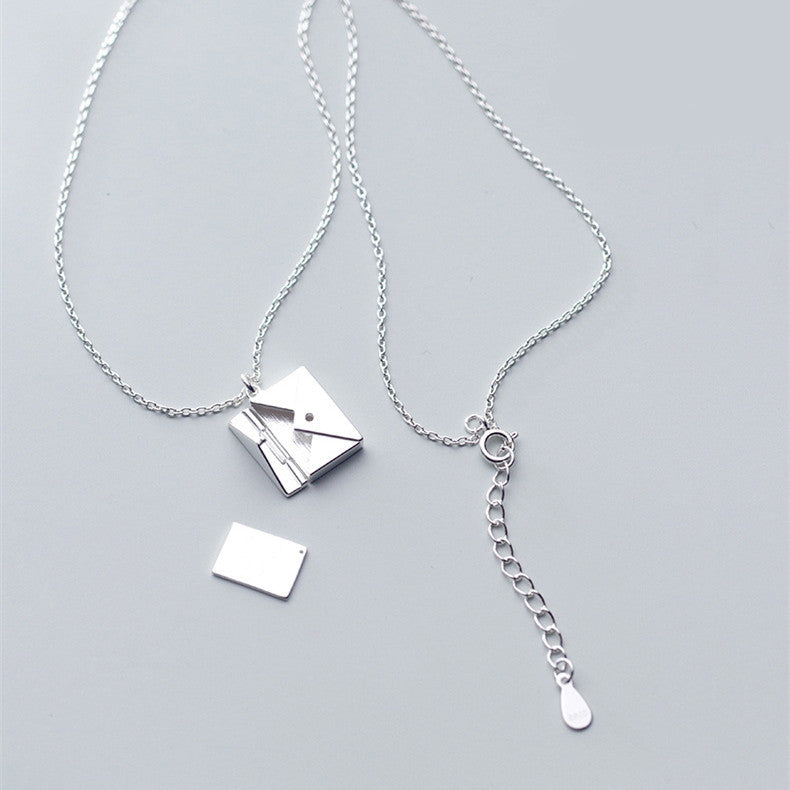 Fashion Jewelry Envelop Necklace Women Lover Letter Pendant Best Gifts For Girlfriend - Carvan Mart