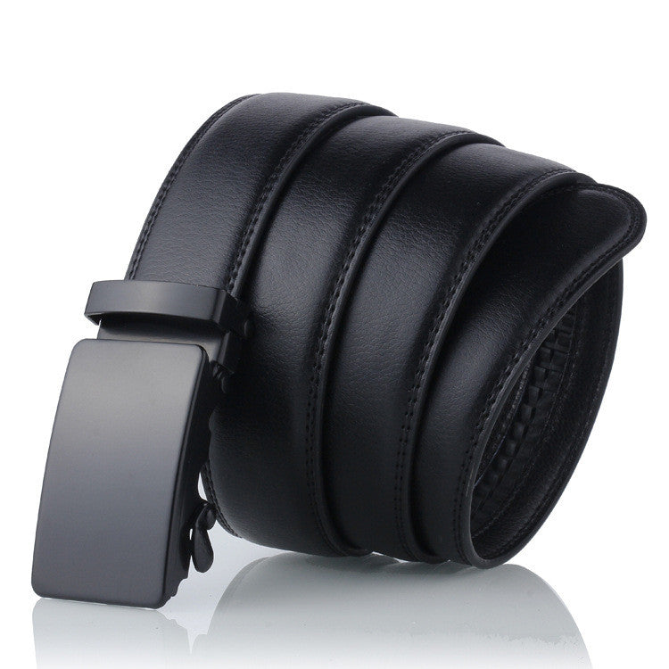 Black Sliding Buckle Men's Belt - Carvan Mart