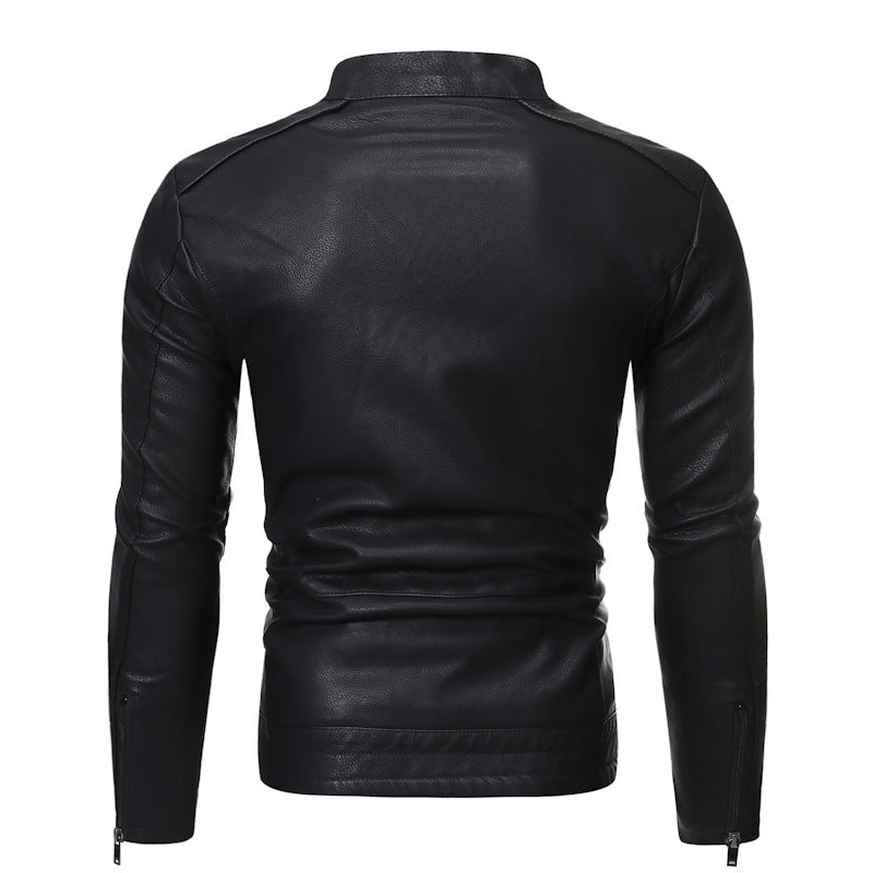 New European And American Men's Motorcycle Leather Jackets - Carvan Mart Ltd