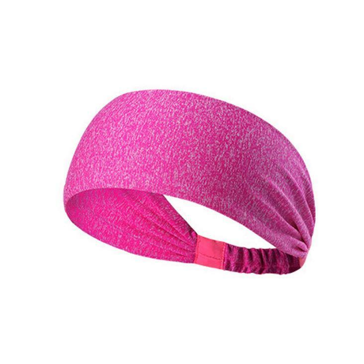 Men Women Sweat Sweatband Headband Yoga Gym Running Stretch Sports Head Band Random Color - - Women's Hats & Caps - Carvan Mart