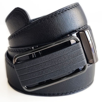 Microfiber Leather Mens Ratchet Belt Belts For Men Adjustable Size, Slide Buckle - Carvan Mart