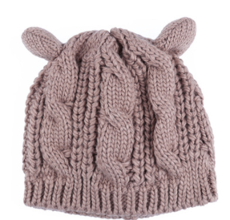 Hand Made 3D Cute Knitted Cat Ear Beanie For Winter - Carvan Mart