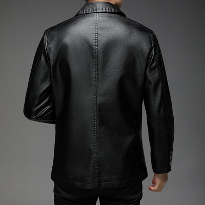 Autumn New Young And Middle-aged Leather Jacket - Carvan Mart