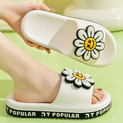 Summer Flower Slippers Women Indoor Anti-Slip Bathroom Home Slippers - Carvan Mart