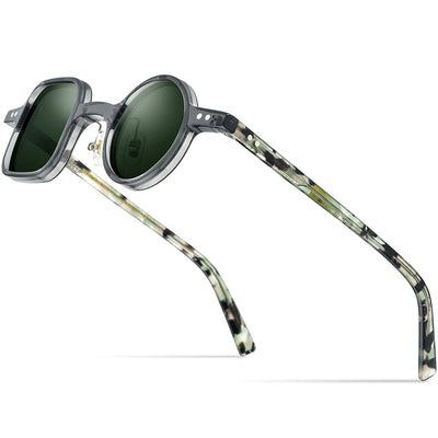 Fashion Plate Sunglasses For Men And Women - Grey frame dark green - Women's Sunglasses - Carvan Mart