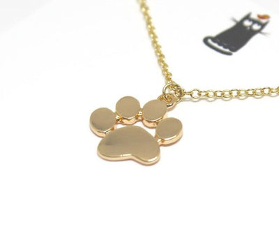 Women's Alloy Necklace Cute Cat Paw Necklace - Carvan Mart