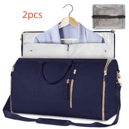 Easy Travel Duffle Bag - Women's Waterproof Folding Suit Handbag & Clothes Tote - Set8 - Shoulder Bags - Carvan Mart