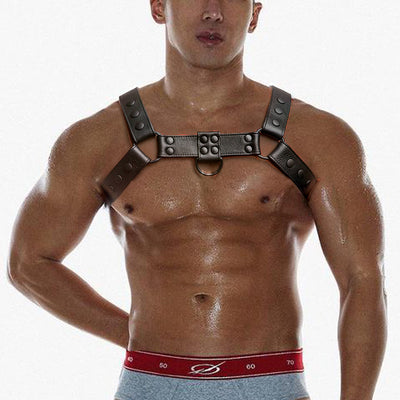 Belt Leather Bondage Strap Leather Chest Strap Show Chest Large Muscle Men - - Men's Belts - Carvan Mart