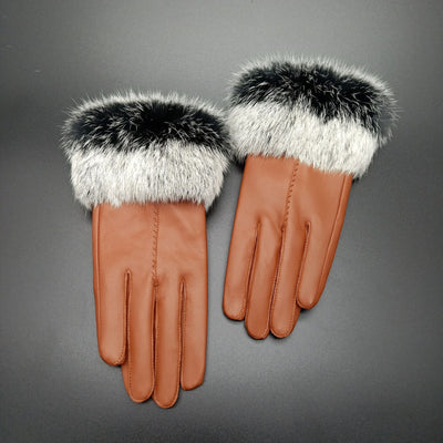 Rabbit hair mouth fashion gloves - Carvan Mart