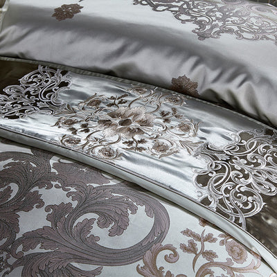 High grade 1.8 Satin Jacquard Bedding Set - - Bedding Sets - Carvan Mart