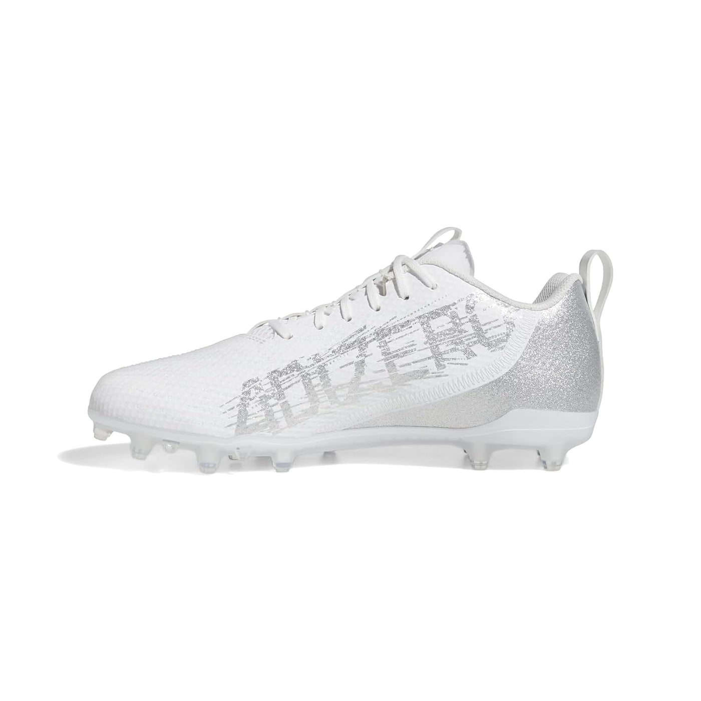 Adidas Men's Adizero Spark Football Shoe - White Silver Metallic White - - Carvan Mart